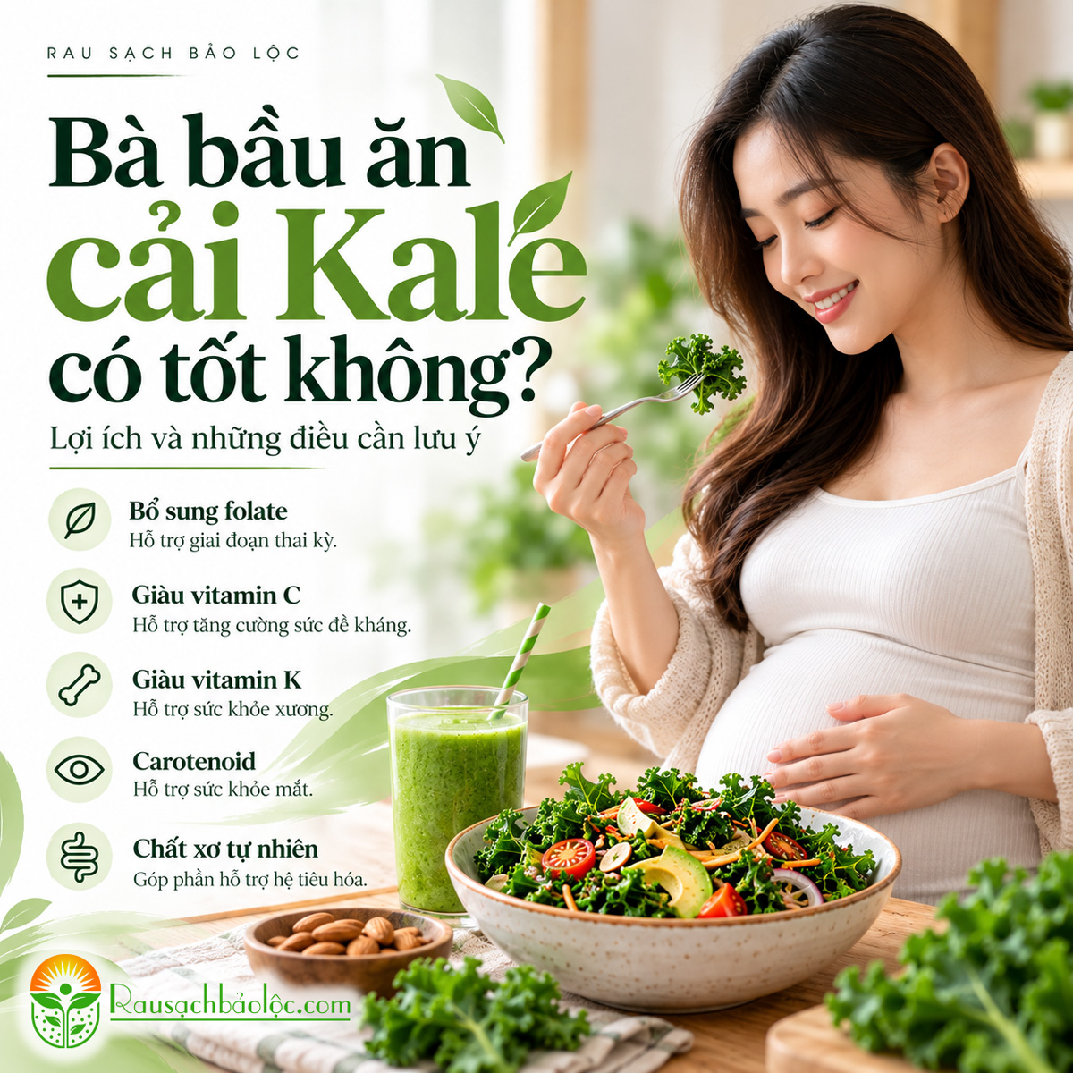 Bà bầu ăn Cải Kale có tốt không