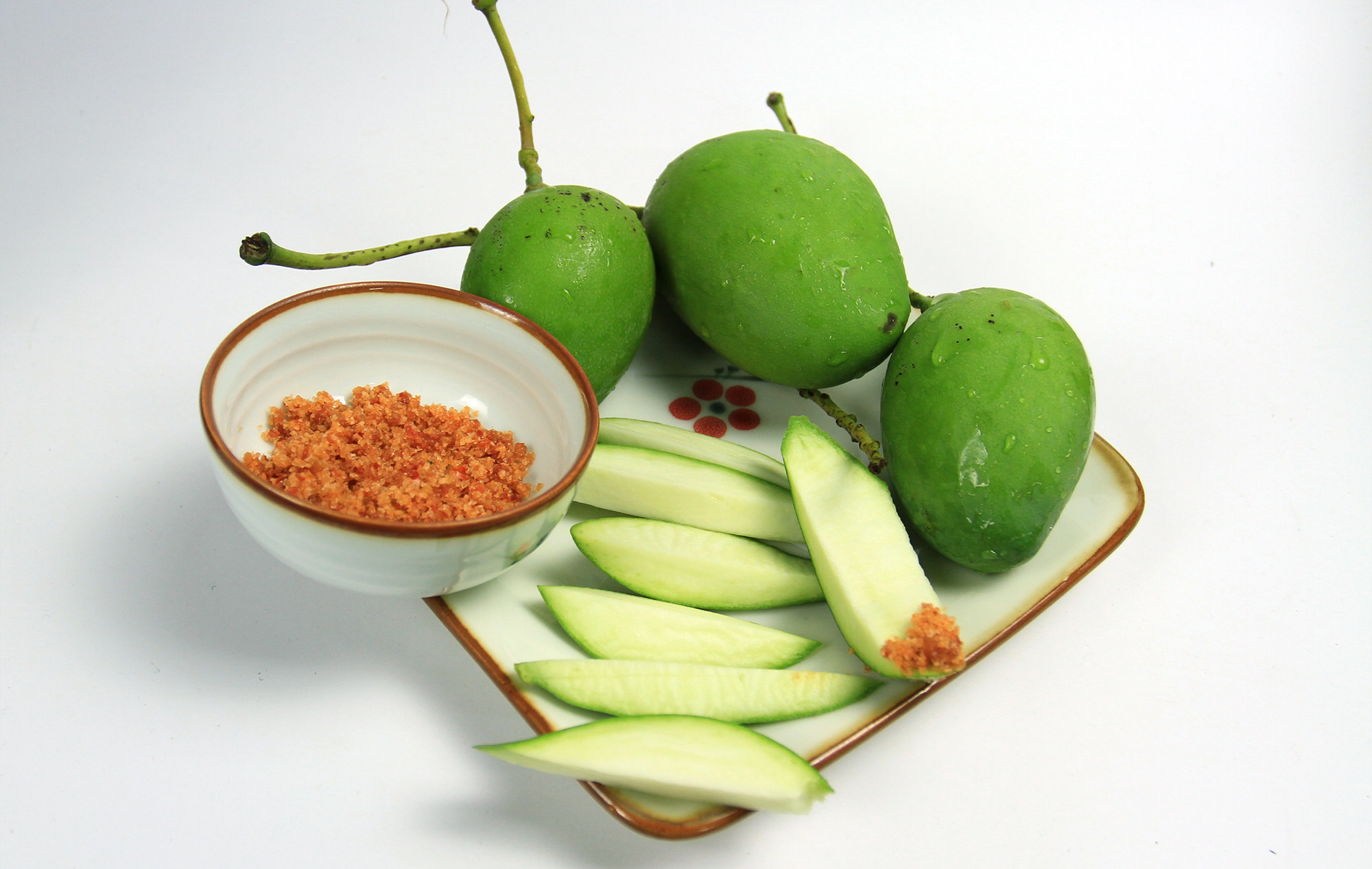 Xoài sống chấm muối ớt Xoài sống chấm muối ớt